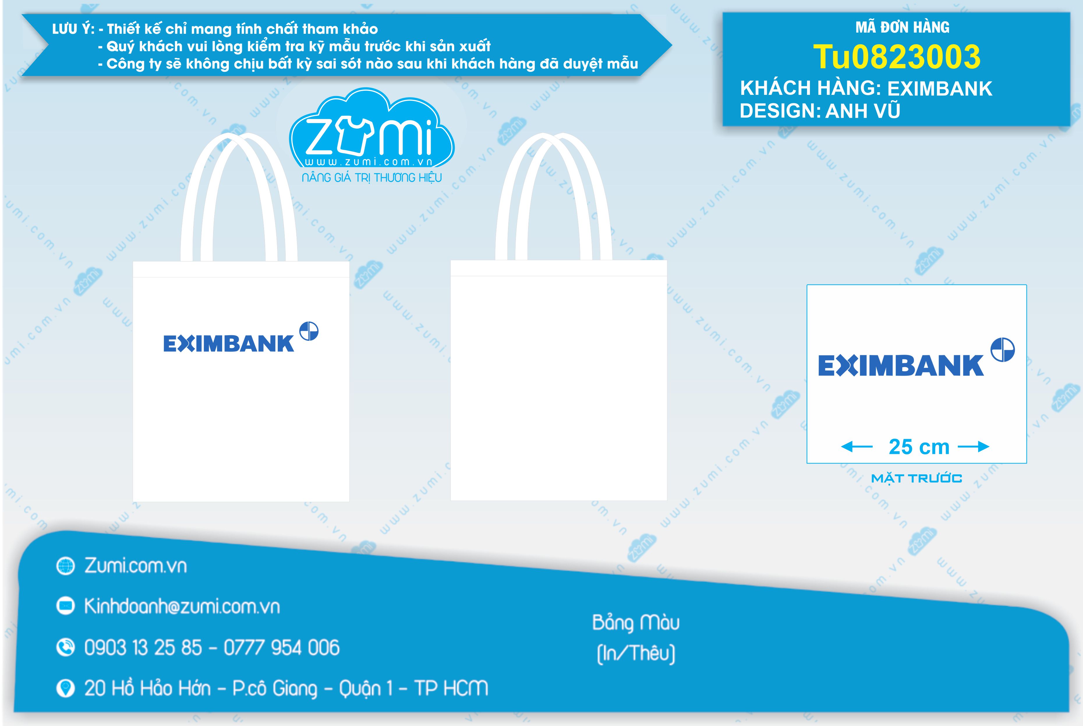 Túi Vải Canvas Eximbank 