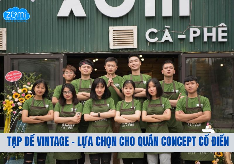 Tạp dề vintage – lựa chọn cho quán concept cổ điển