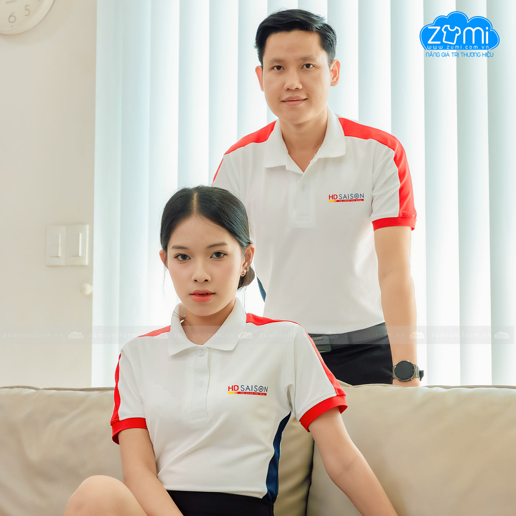 Áo Đồng Phục Cổ Trụ Ngân Hàng HDbank