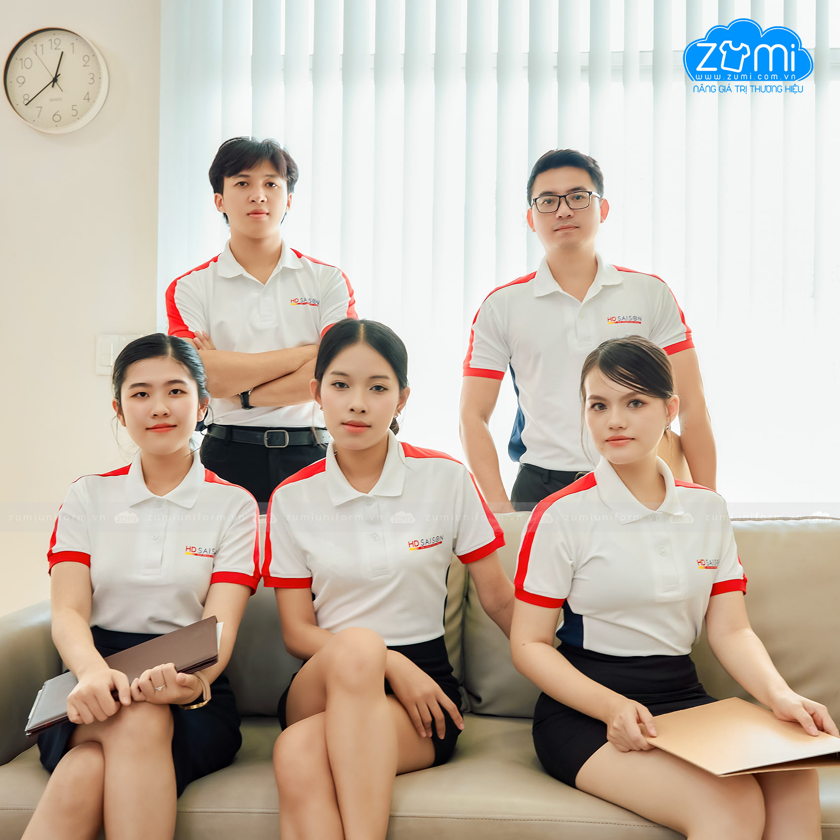 Áo Đồng Phục Cổ Trụ Ngân Hàng HDbank