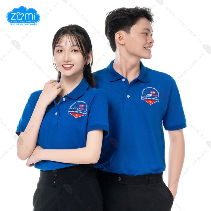 Áo Thun Đồng phục Cổ Trụ - Coop mart