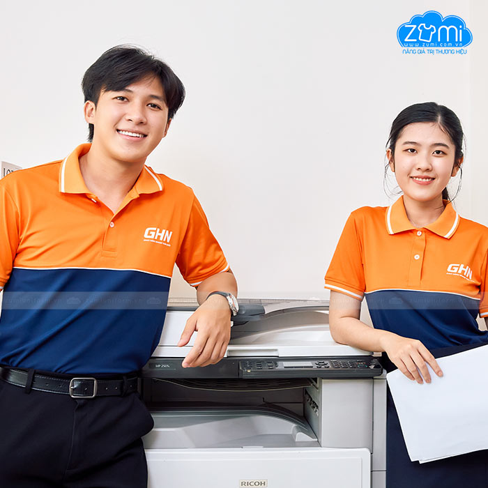 Áo Thun Đồng Phục Cổ Trụ GHN